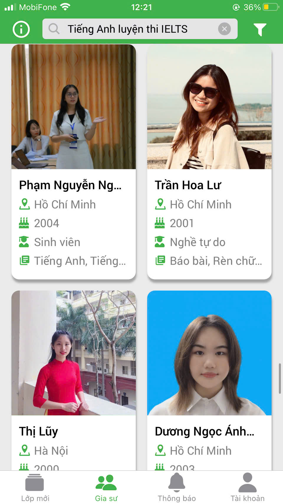 dạy kèm luyện thi ielts